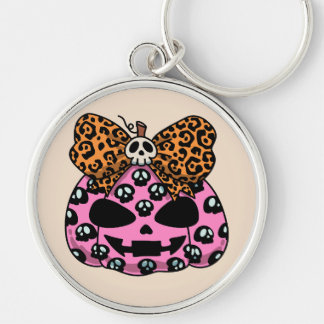Halloween, Skull Pattern Face Pumpkin Key Ring