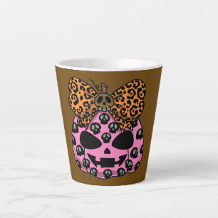 Halloween,Skull Pattern ,Face Pumpkin, Modern Latte Mug