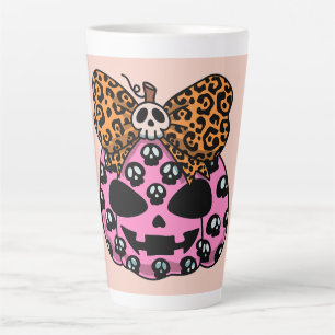 Halloween,Skull Pattern ,Face Pumpkin, Modern Latte Mug