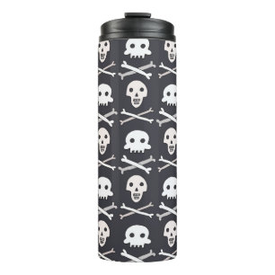 Halloween skull pattern thermal tumbler