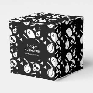 Halloween Skull Pattern  Trick or Treat Candy Favour Box