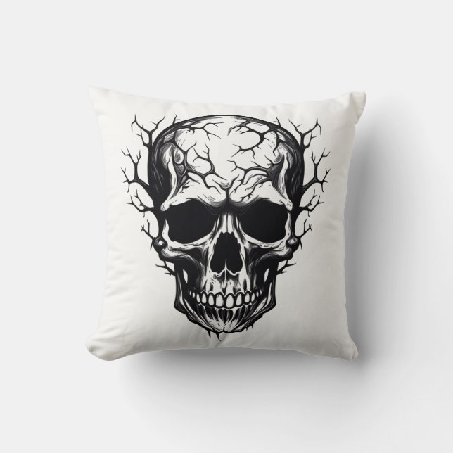Halloween Skull Pillow (Front)