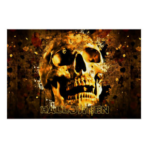 Halloween Skull Poster
