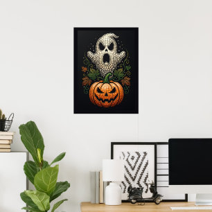 Halloween Skull Pumpkin Gothic Wall Art