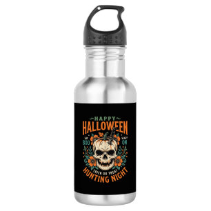 Halloween Skull Pumpkin Hunting Night Design_1 532 Ml Water Bottle
