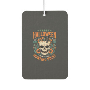 Halloween Skull Pumpkin Hunting Night Design_1 Car Air Freshener