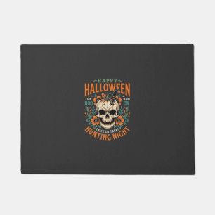 Halloween Skull Pumpkin Hunting Night Design_1 Doormat