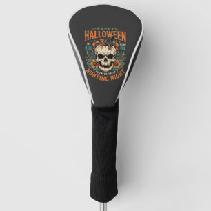 Halloween Skull Pumpkin Hunting Night Design_1 Golf Head Cover