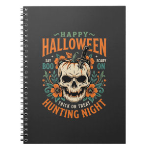 Halloween Skull Pumpkin Hunting Night Design_1 Notebook