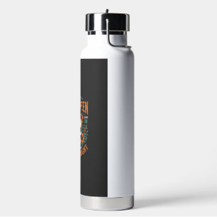Halloween Skull Pumpkin Hunting Night Design_1 Water Bottle