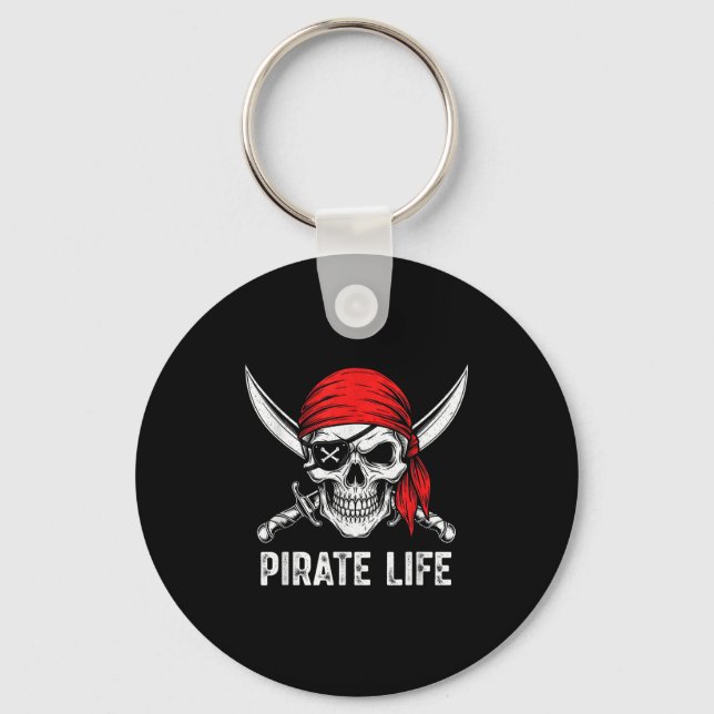 Halloween Skull Rate Of The Caribbean Costume Men  Key Ring (Front)
