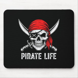 Halloween Skull Rate Of The Caribbean Costume Men  Mouse Mat