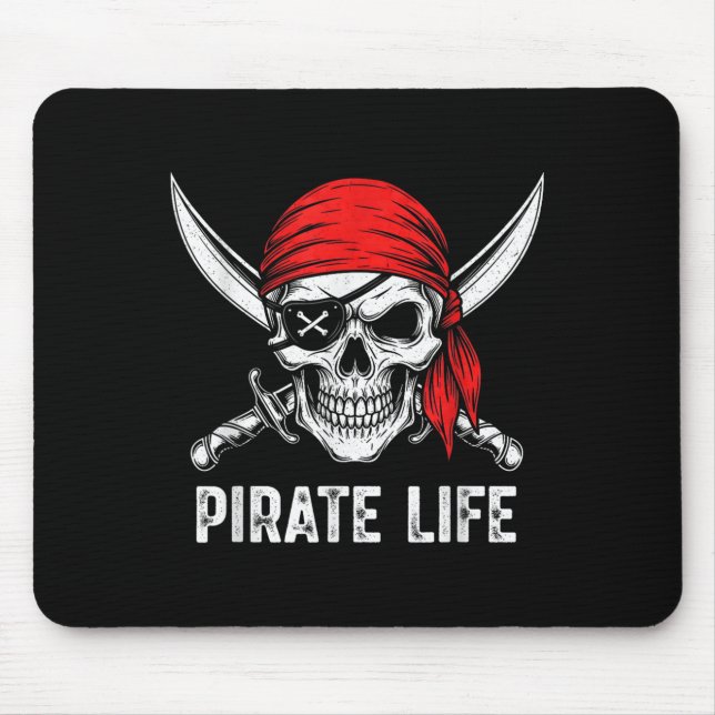 Halloween Skull Rate Of The Caribbean Costume Men  Mouse Mat (Front)
