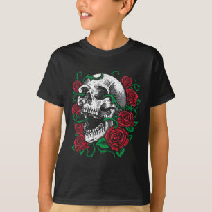 Halloween Skull Rose Skeleton Gift Idea  T-Shirt