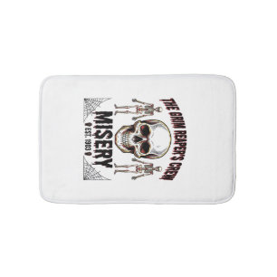 Halloween Skull Scary Creepy Vintage Story_1 Bath Mat