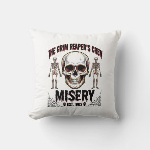Halloween Skull Scary Creepy Vintage Story_1 Cushion