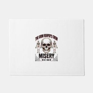 Halloween Skull Scary Creepy Vintage Story_1 Doormat