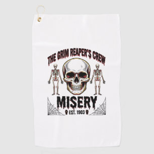 Halloween Skull Scary Creepy Vintage Story_1 Golf Towel