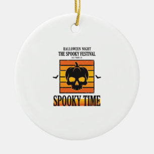 Halloween Skull Scary Funny Vintage Quote_1 Ceramic Tree Decoration