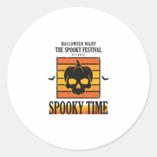 Halloween Skull Scary Funny Vintage Quote_1 Classic Round Sticker