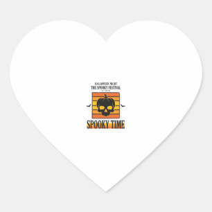 Halloween Skull Scary Funny Vintage Quote_1 Heart Sticker