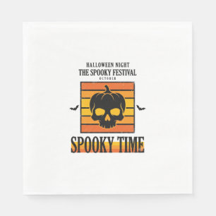 Halloween Skull Scary Funny Vintage Quote_1 Napkin