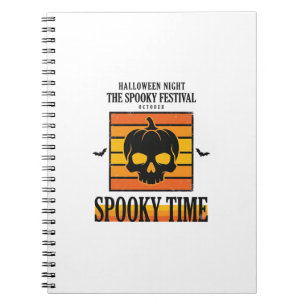 Halloween Skull Scary Funny Vintage Quote_1 Notebook