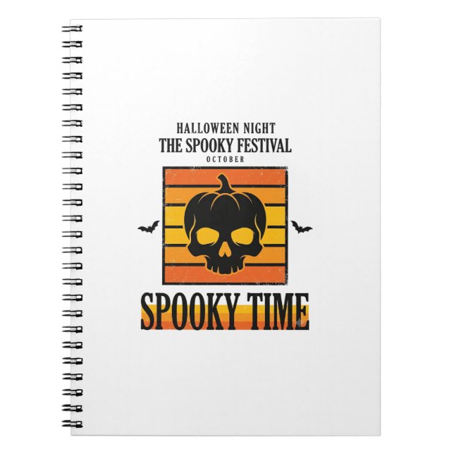 Halloween Skull Scary Funny Vintage Quote_1 Notebook (Front)