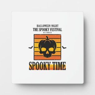 Halloween Skull Scary Funny Vintage Quote_1 Plaque