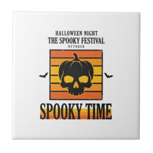 Halloween Skull Scary Funny Vintage Quote_1 Tile