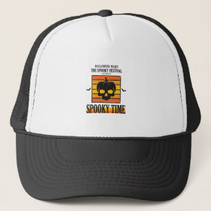 Halloween Skull Scary Funny Vintage Quote_1 Trucker Hat