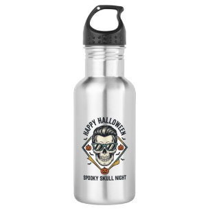 Halloween Skull Shirt Vintage Engraving Graphic_1 532 Ml Water Bottle