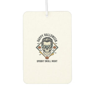 Halloween Skull Shirt Vintage Engraving Graphic_1 Car Air Freshener