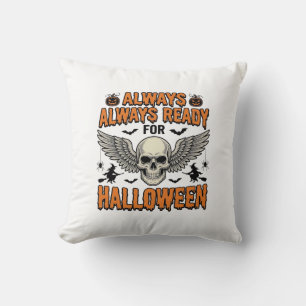 Halloween Skull Shirt Vintage Engraving Spooky Quo Cushion