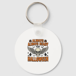 Halloween Skull Shirt Vintage Engraving Spooky Quo Key Ring