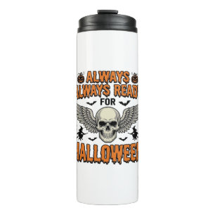 Halloween Skull Shirt Vintage Engraving Spooky Quo Thermal Tumbler