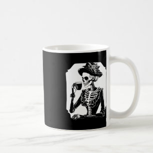 Halloween Skull Skeleton Lazy Drinking Coffee Cost Mug