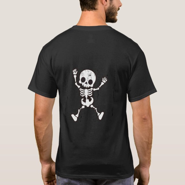 Halloween Skull & Skeleton T-Shirt – Spooky Front  (Back)