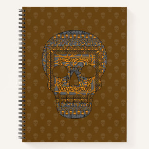 Halloween Skull Spiral Notebook