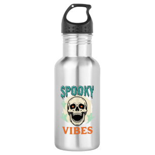 Halloween Skull Spooky Vibes Vintage Horror_1 532 Ml Water Bottle