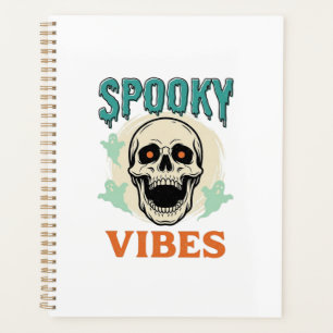 Halloween Skull Spooky Vibes Vintage Horror_1 Planner