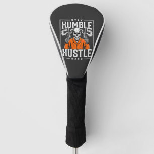 Halloween Skull Stay Humble Hustle Hard Golf Head Cover