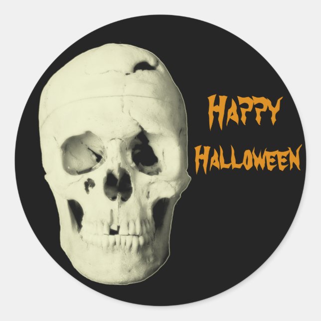Halloween Skull Sticker (Front)