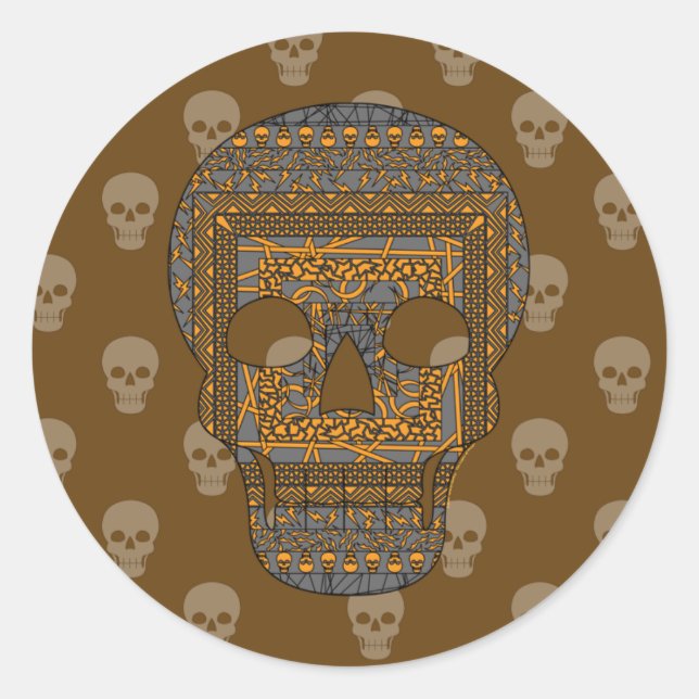 Halloween Skull Sticker (Front)