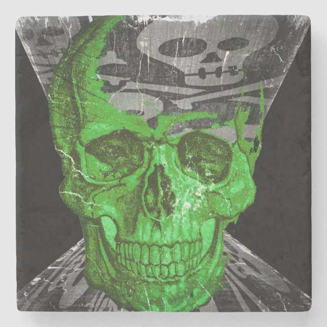 Halloween Skull Stone Coaster (Front)