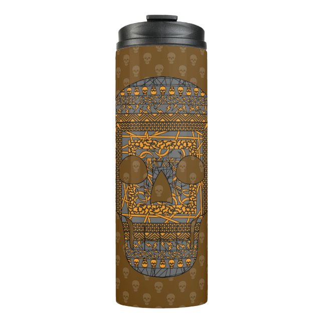 Halloween Skull Thermal Tumbler (Front)
