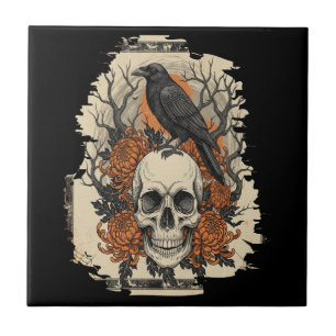 Halloween Skull Tile