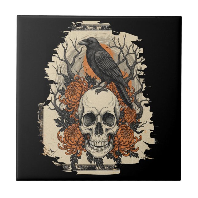 Halloween Skull Tile (Front)