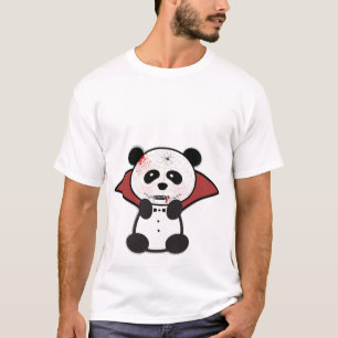 Halloween Skull Vampire Panda Tshirt