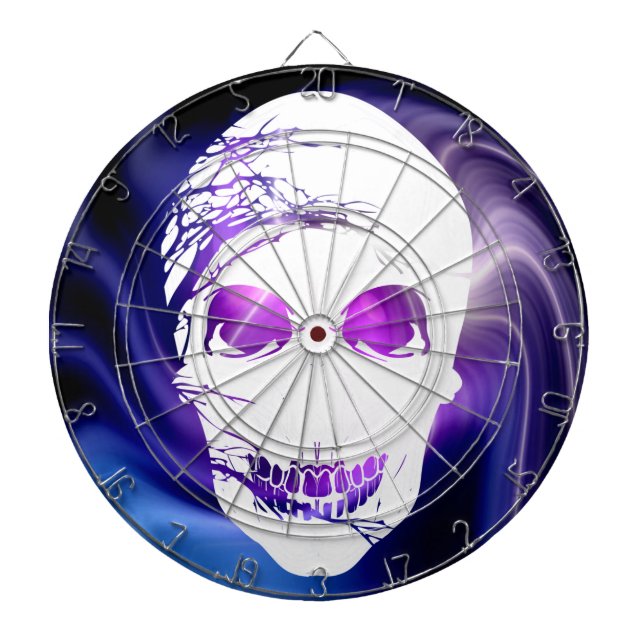 Halloween Skull with magic light 2 Dartboard (Front)